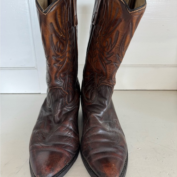 Vintage men’s Acme brown western cowboy boots size 9.5D - Picture 3 of 12